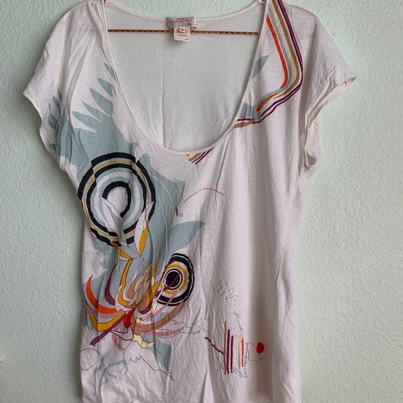 FRENCH CONNECTION graphic tee top short sleeve M - Picture 2 of 7